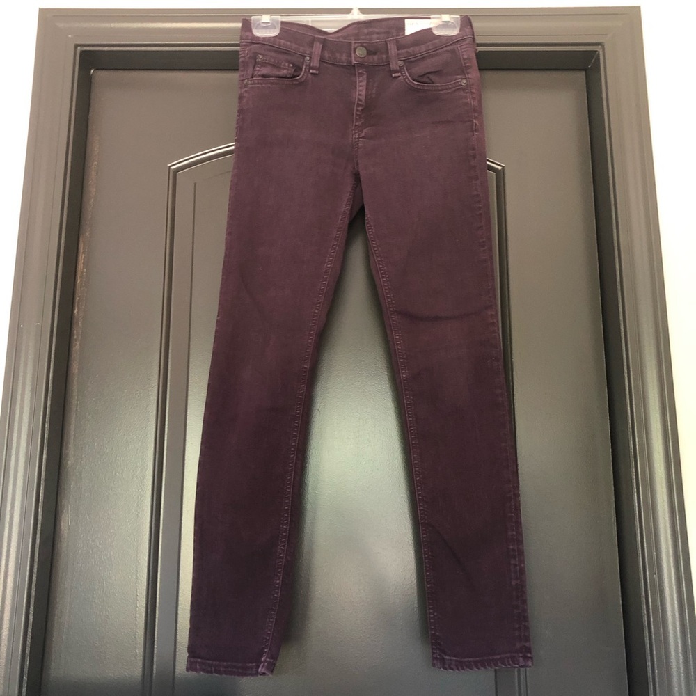 Rag and bone wine burgundy dark red skinny Jean